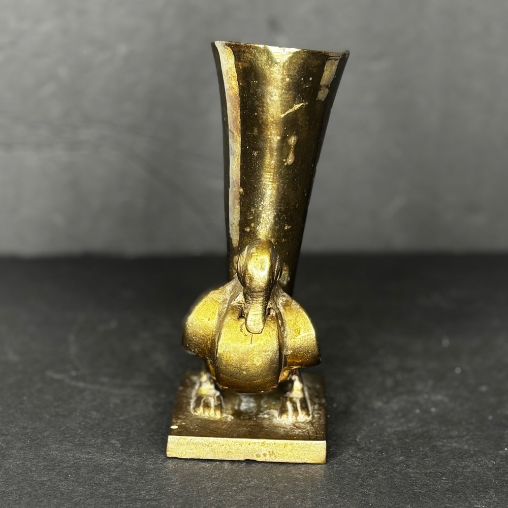 Bird-Shaped Vintage Flower Vase Handcrafted Brass Planter Decorative Showpiece - Picture 4 of 8
